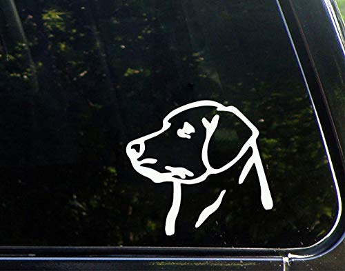 Labrador Retriever Head Vinyl Decal Sticker - 4x3.75 Inch