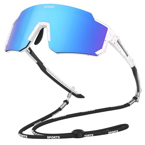 Suoso Kids Polarized Sun Glasses White Frame Blue Lenses UV Protection for Boys Girls 3-12
