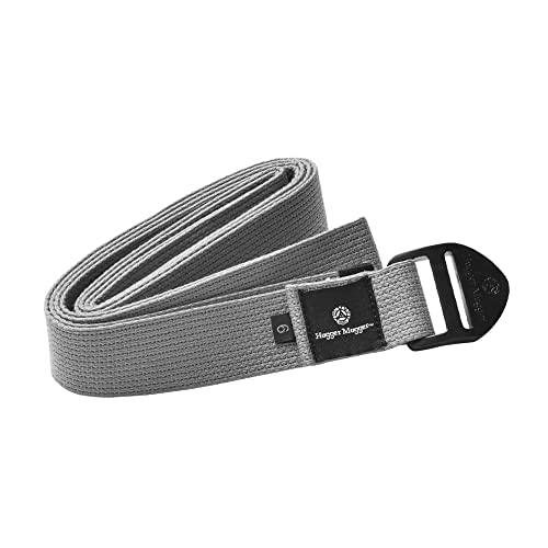 Hugger Mugger 6ft Cotton Yoga Strap with Cinch Buckle - Durable, Long Length for Taller Practitioners