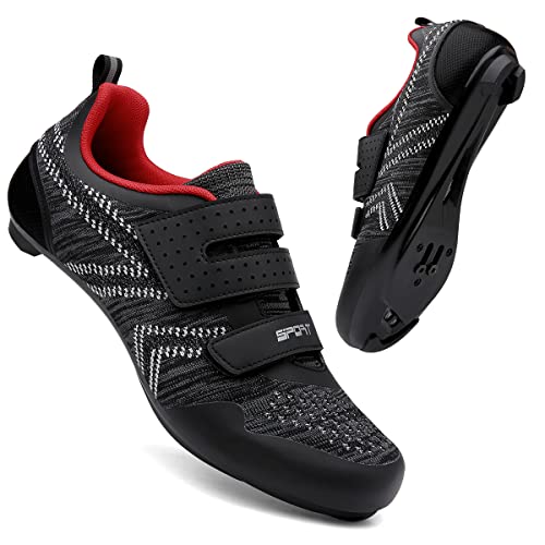 Unisex Cycling Shoes for Peloton & Road Bikes - Black, Size 11 Women/9 Men