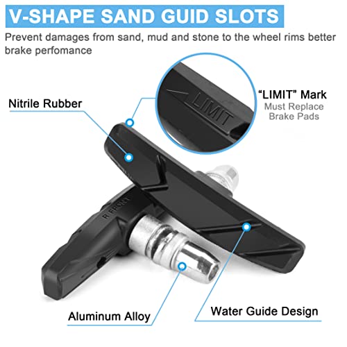 V Brake Pads Set for Mountain & Cruiser Bikes - 70mm