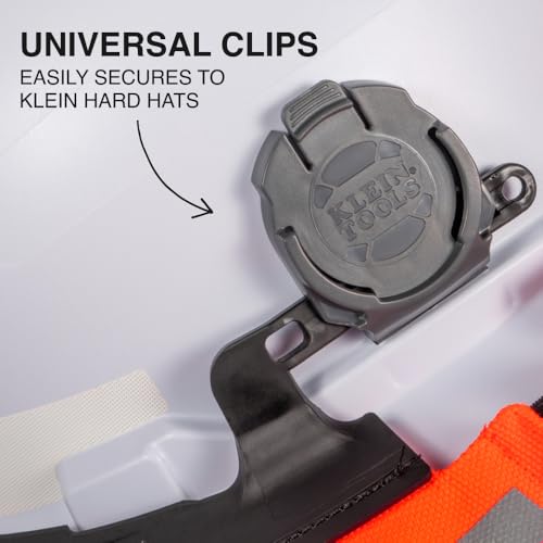Klein Tools 03011 Hybrid Wide Brim Sombrero Sun Hat with Neck Flap, Hi-Visibility 1200D Fabric, and Universal Hard Hat Clips
