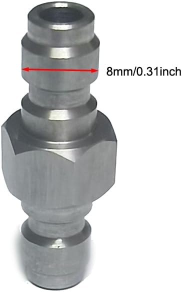 Skiennix Air Compressor Quick Disconnect Plug Coupler - 8mm Male Adapter Fittings for High Pressure PCP & Paintball