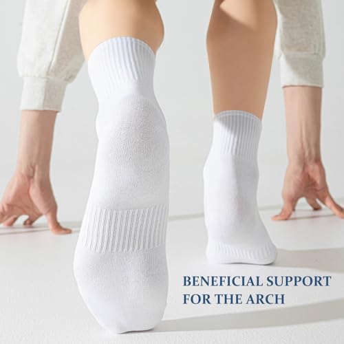 UoUoUosocks 6 Pairs Men Women Athletic Socks Black 9-11