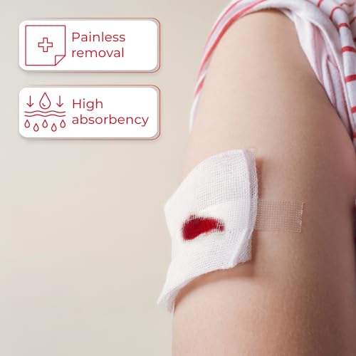 Sterile Gauze Pads 2x2 - 100% Cotton, Individually Wrapped - 100/Box