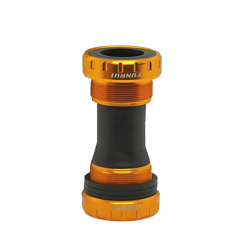 Andeshunk Bike Bottom Bracket, 68-73mm BSA Threaded Bottom Bracket for Mountain Road Bike, Bearing BB Bottoms Brackets Set (Orange)