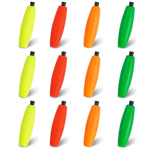 Peg Floats for Catfishing - Foam Cigar Fishing Floats, 3in, 12pcs
