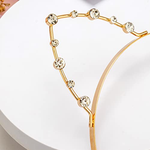 Rhinestone Cat Ears Headbands - Pack of 2 Gold & Silver