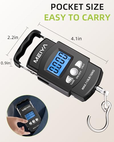 Digital Fishing Scale with Comfortable Grip - 110lb/50kg