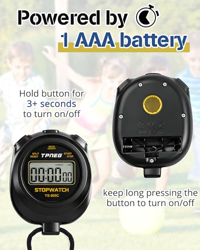 Simple Digital Stopwatch Timer with Large Display - Easy to Use for Sports & Classroom
