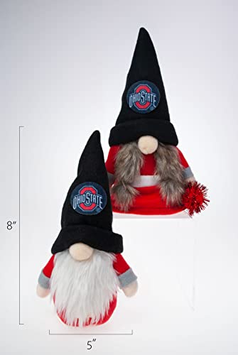 Ohio State Buckeyes Gnome Ornaments - Set of 2 Holiday Decorations