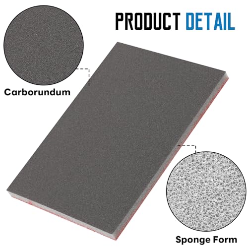 20 Pack 800 Grit Sanding Sponge, 3 x 4 Inch Soft Foam Sanding Block Wet Dry Sanding Pads, Washable Sandpaper Sponge Drywall Sand Block for Wood, Metal, Furniture Polishing (800 Grit)