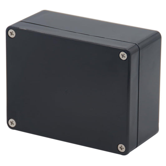 Otdorpatio Project Box IP65 Waterproof Junction Box ABS Plastic Black Electrical Boxes DIY Electronic Project Case Power Enclosure 4.53x3.54x2.17 inch (115 x 90 x 55 mm)
