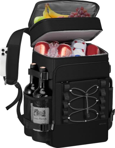 MIYCOO Cooler Backpack 28L - Insulated 40-Can Backpack Cooler (Black)