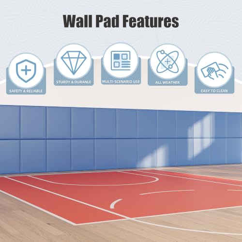 60-Inch Gym Wall Padding - 2-Inch Thick Protective Pads