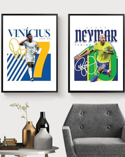 Soccer Legends Wall Art Set - 6 Unframed 8x10 Prints for Kids