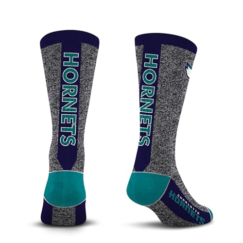 Charlotte Hornets Marble MVP Crew Socks - Large