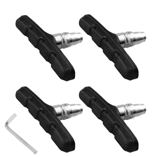 4 PCS Professional V-Brake Pads for Bicycles with Hex Wrench and Storage Box