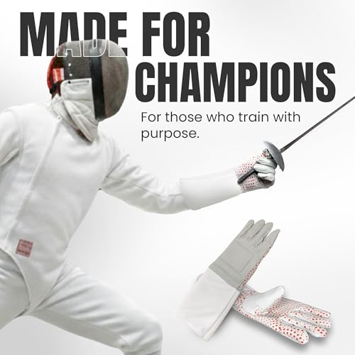 Fencing Glove - 3-Weapon Washable Pro-Grip Silicone Design - Right