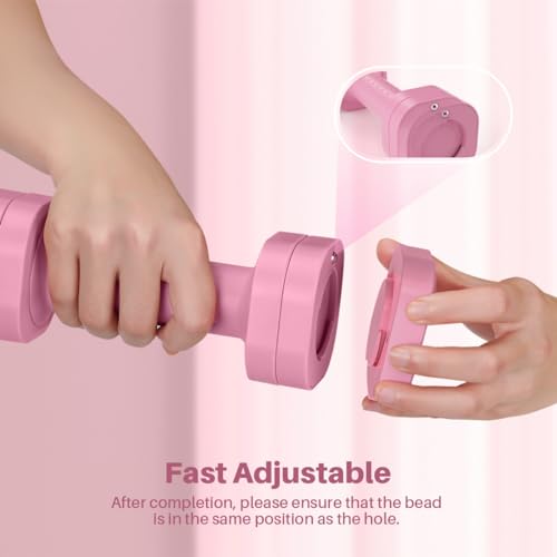 Adjustable Dumbbell Set for Women - 4 in 1 Pink Free Weights