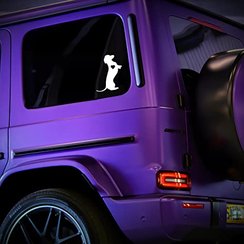 Dachshund Heart Vinyl Decal Sticker - Dog Silhouette for Car, Laptop, Wall - 5.5"