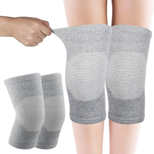 Bamboo Compression Knee Sleeve for Pain Relief - Gray