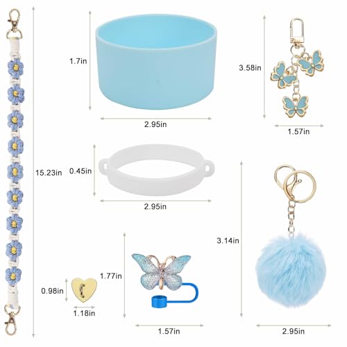 7PCS Tumbler Accessories Set - Blue for Stanley Cup 20oz 30oz 40oz