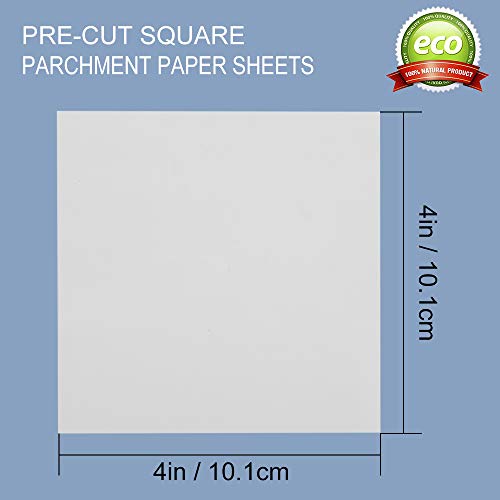 4x4 Inch Parchment Paper Squares - 300pcs Nonstick Burger Patty Paper