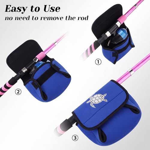 Teyva Daily Blue Neoprene Fishing Reel Covers - 3 Pack for 2000-3000 Series Spinning Reels