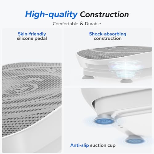 Vibration Plate Exercise Machine | 400lbs Capacity, Bluetooth
