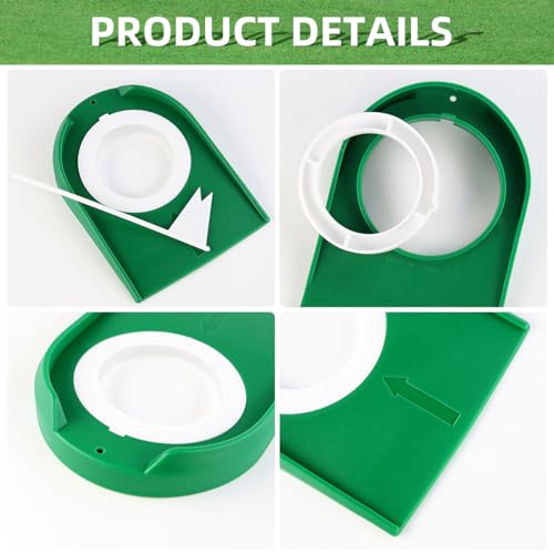 2-Pack Portable Golf Putting Cup with Flag - Indoor & Outdoor Training Aid