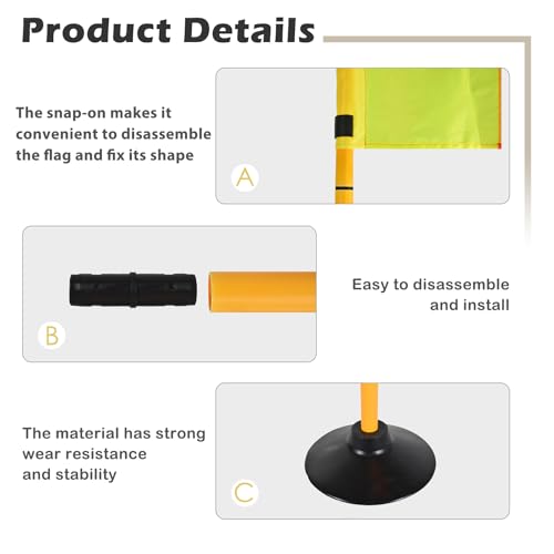 Soccer Corner Flags Set with Adjustable Training Poles - Set of 4