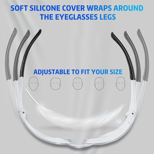 Clear Safety Glasses for Men Women Ansi Z87.1 Safety Glasses Scratch and Impact Resistant Protective Eyewear