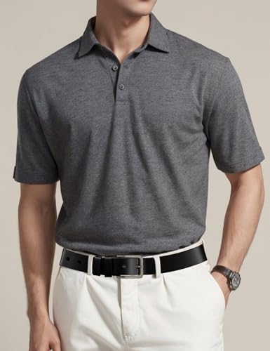 Genuine Leather Men's Dress Belt - 1.5" Width, Gray - 2pcs, Waist Size 31-34"