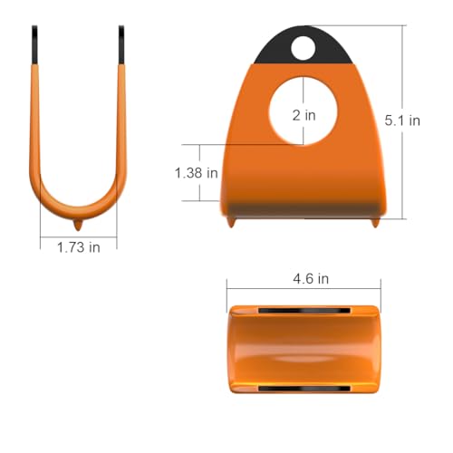 Orange 1-Pack U Barbell Landmine Converter & Multi-Purpose T-Bar Attachment
