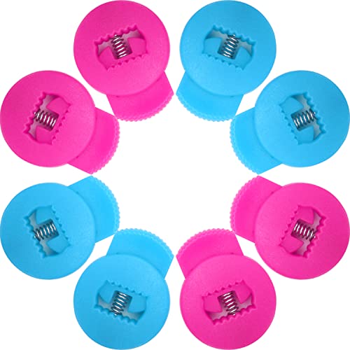 Baseball Glove Lace Locks - 8 Pack, Adjustable Fit - Pink & Sky Blue
