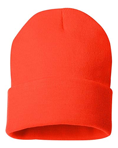 Heather Grey Cuffed Beanie - Adjustable Acrylic Knit Cap