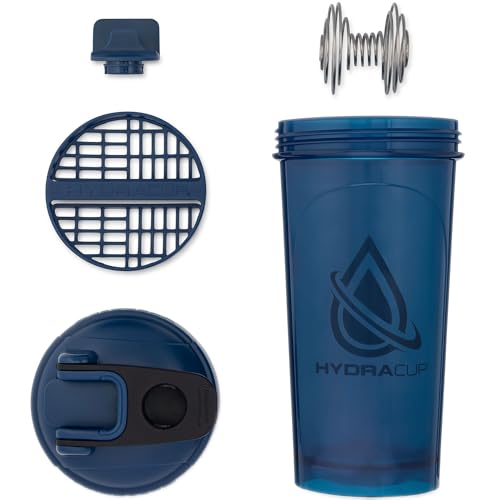 Hydra Cup 2-Pack 28oz Protein Shaker Bottles with BarbellBlender - Red & Blue