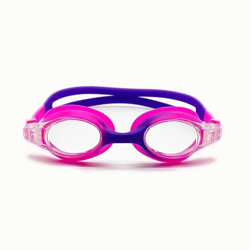 Kids Swim Goggles - Anti-Fog Lenses, UV Protection, Purple Pink