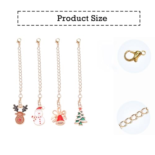 Christmas Tumbler Handle Charms - 4 Piece Holiday Accessory Set C-4pcs-a