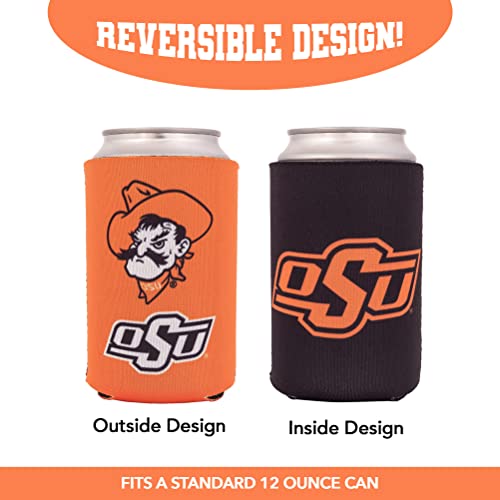 Oklahoma State Cowboys Can Insulator Beverage Holder - 4 Pack