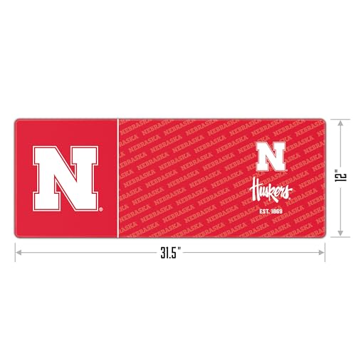 Nebraska Cornhuskers Desk Pad - Water & Stain Resistant, Non-Slip