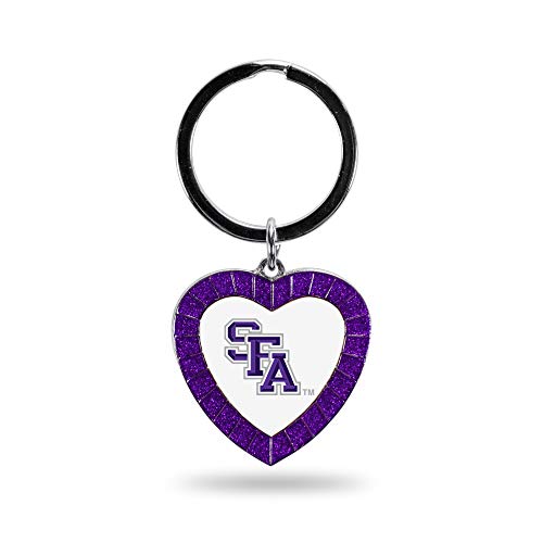 Rico Industries NCAA Stephen F. Austin Lumberjacks Rhinestone Heart Keychain