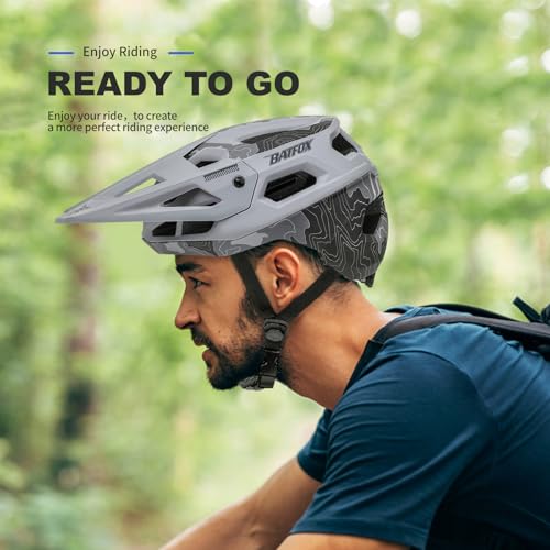 BATFOX Bike Helmet for Adults/Youth - Gray, Size L (55-59cm) – CPSC CE EN1078