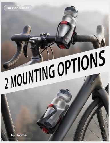 Bike Water Bottle Holder with Tracker Storage - Red