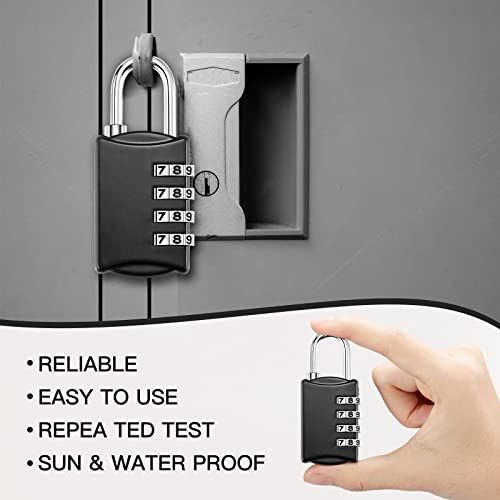 Moxweyeni 20 Pcs 4 Digit Combination Lock Small Combo Luggage Number Locks Outdoor Waterproof Padlock for Traveling Toolbox Gym Door Locker Suitcases Employee Hasp Storage