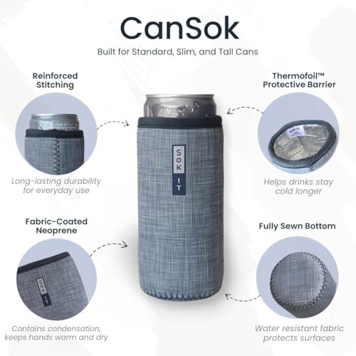 CanSok NHL Hockey Sleeve - Tampa Bay Lightning, 12oz Slim Can Cover