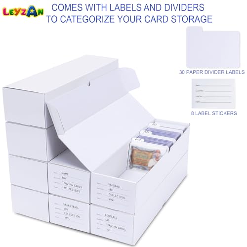 Trading Card Storage Box - 8-Pack for 8000 Cards with Dividers