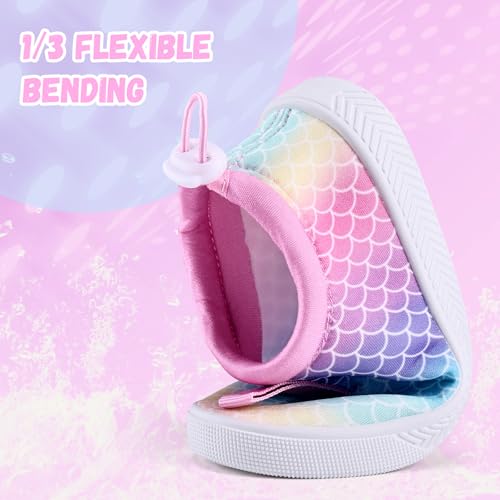 WateLves Toddler Water Shoes 12 Little Kid Fishscales Quick Dry Aqua Sneakers for Beach & Play