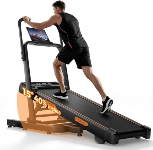 Compact Folding Treadmill with 40% Incline & Dual Handrails